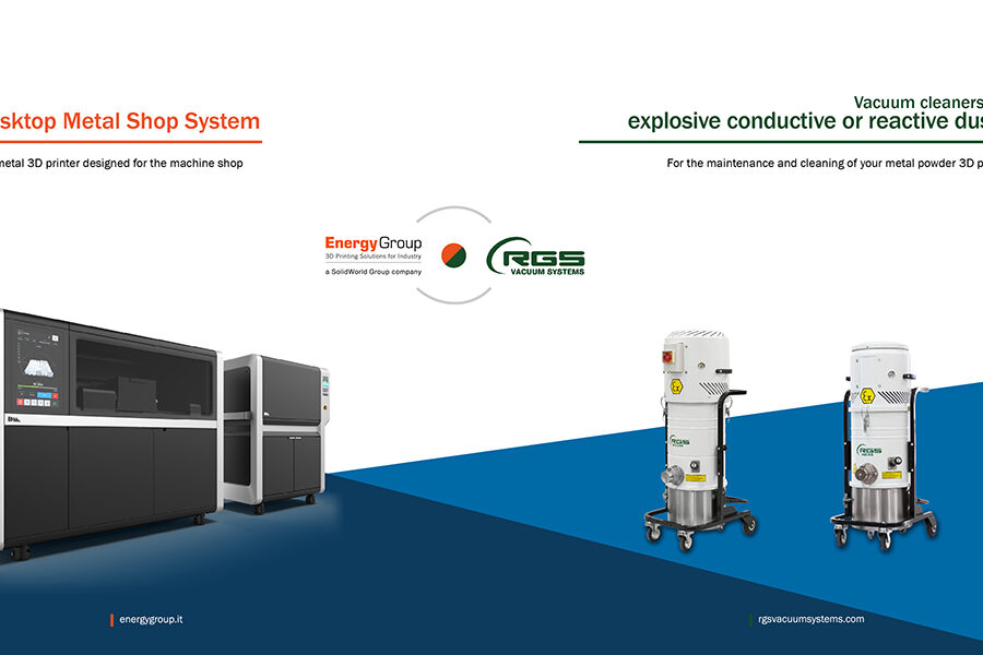 RGS VACUUM SYSTEMS OFFICIAL PARTNER OF ENERGY GROUP FOR 3D PRINTER CLEANING