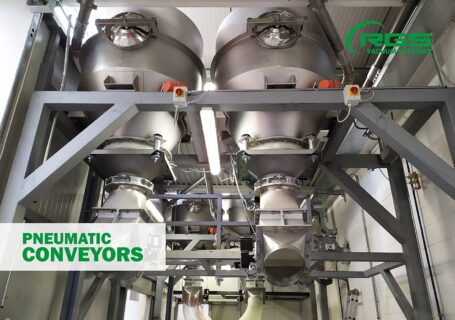 Pneumatic conveying for handling food powders
