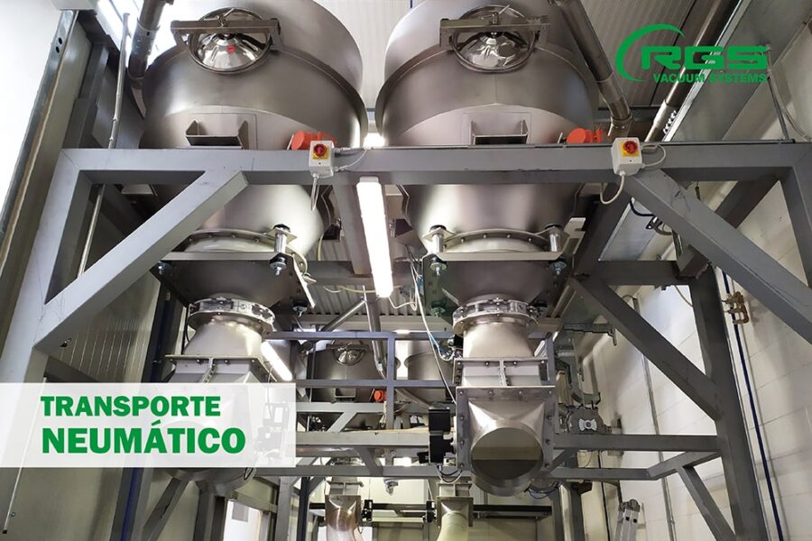 Transporte neumático para la manipulaciόn de polvos alimenticios