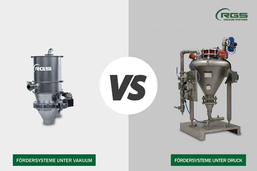 FÖRDERSYSTEME UNTER VAKUUM VS. FÖRDERSYSTEME UNTER DRUCK