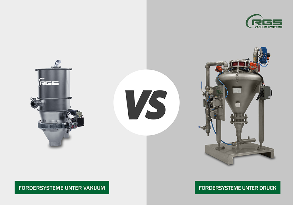 FÖRDERSYSTEME UNTER VAKUUM VS. FÖRDERSYSTEME UNTER DRUCK